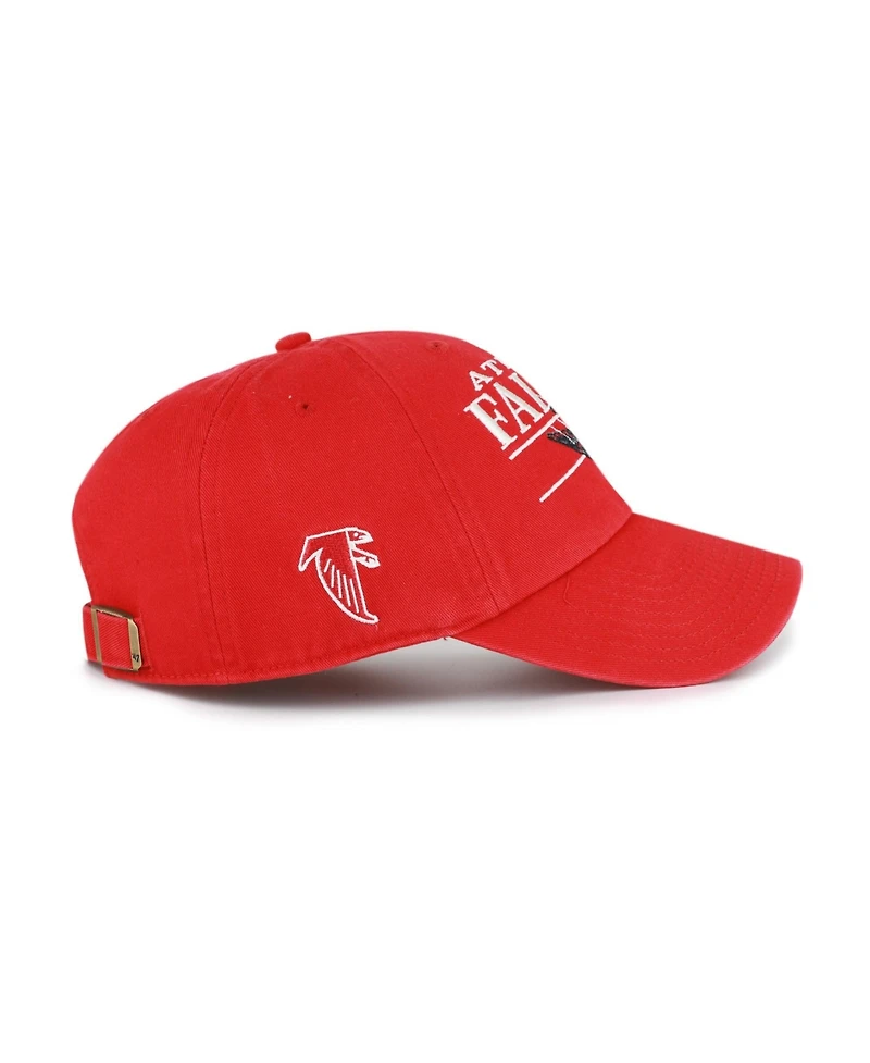 '47 Brand Men's Red Atlanta Falcons Throwback Graphic Clean Up Adjustable Hat