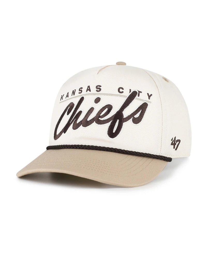 '47 Brand Men's Natural/Tan Kansas City Chiefs Neutral Terrain Hitch Rope Adjustable Hat