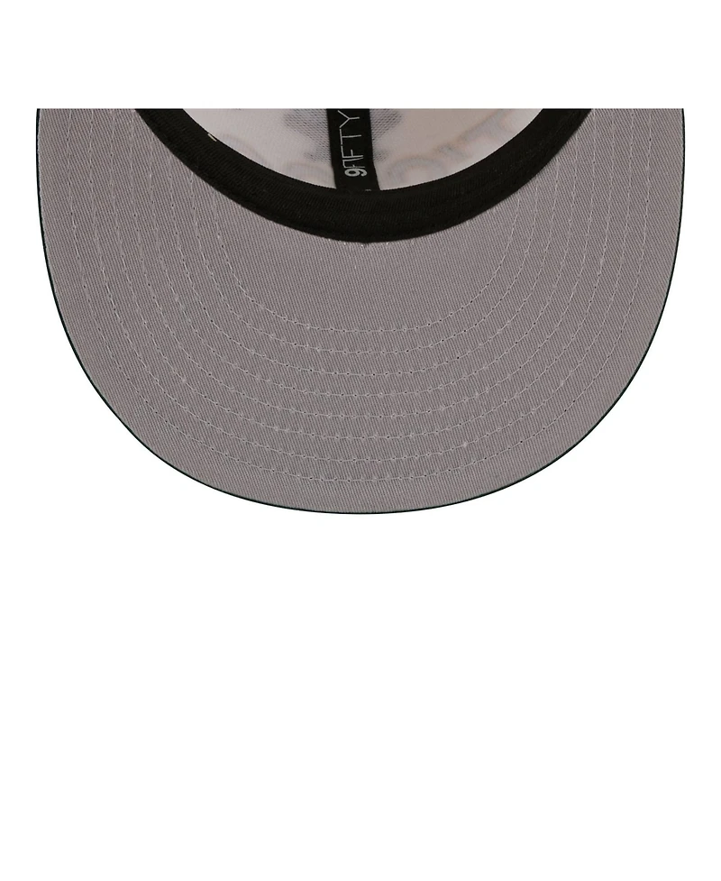 New Era Men's Cream Athletics Oversized Slogan 9FIFTY Snapback Hat