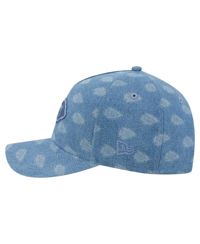New Era Women's Denim Kansas City Chiefs A-Frame 9FORTY Adjustable Hat