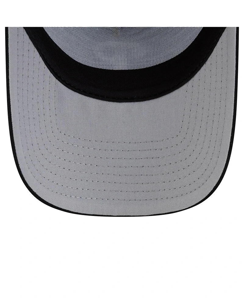 New Era Men's Black Philadelphia Phillies Side Script 9FORTY A-Frame Trucker Adjustable Hat