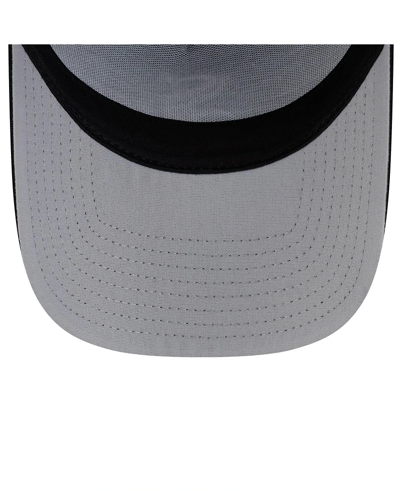 New Era Men's Black Chicago White Sox Side Script 9FORTY A-Frame Trucker Adjustable Hat