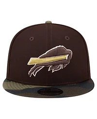 New Era Men's Dark Brown Buffalo Bills Burnt Wood Camo 9FIFTY Snapback Hat