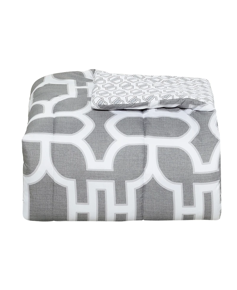 Macy's Emmet Geo Reversible Microfiber 8-piece Comforter Set