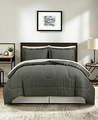 Macy's Annie Plaid Reversible Microfiber 8-piece Comforter Set