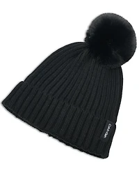 Calvin Klein Women's Snug Everday Cozy Soft Pom Beanie