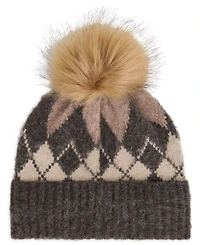 Calvin Klein Women's Argyle Fair Isle Pattern Beanie