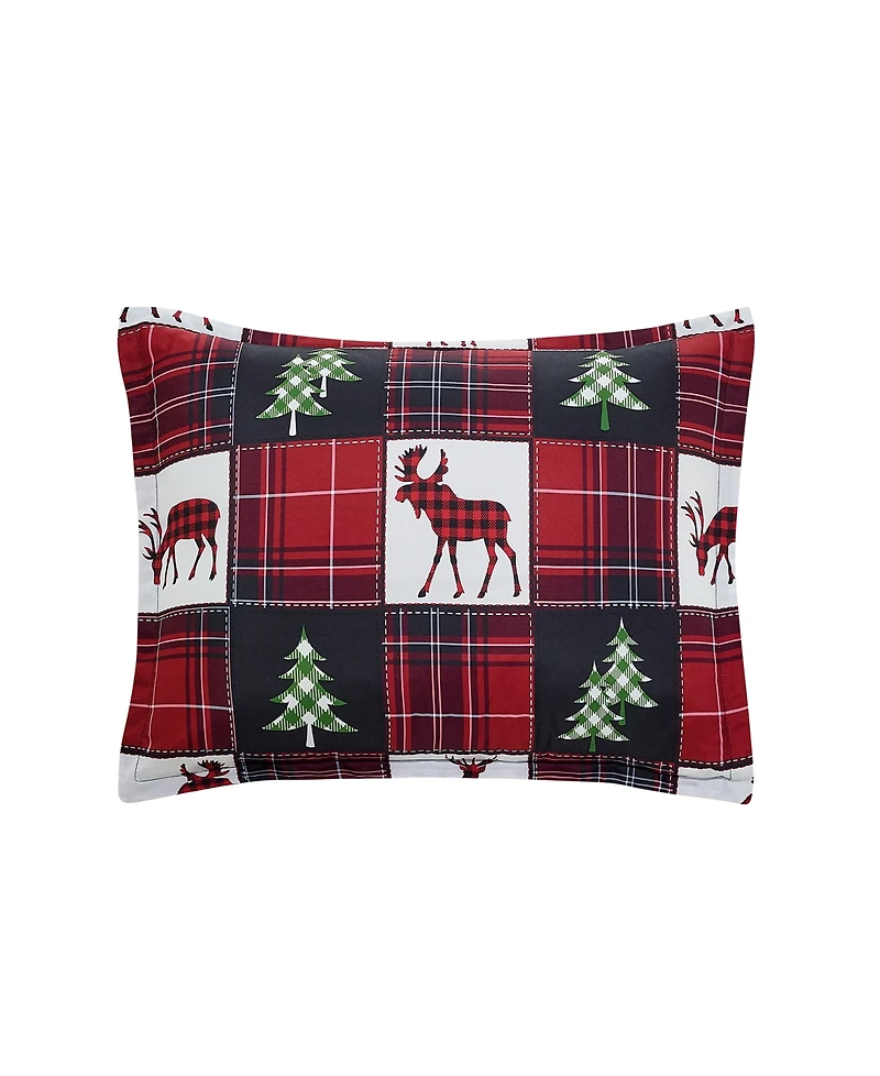 Macy's Deer Check Reversible Microfiber 3-piece Comforter Set