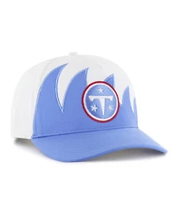 47 Brand Men's White Tennessee Titans Jagged Hitch Adjustable Hat