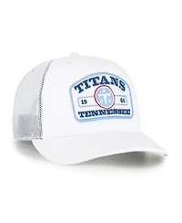 47 Brand Men's White Tennessee Titans Roadway Adjustable Trucker Hat