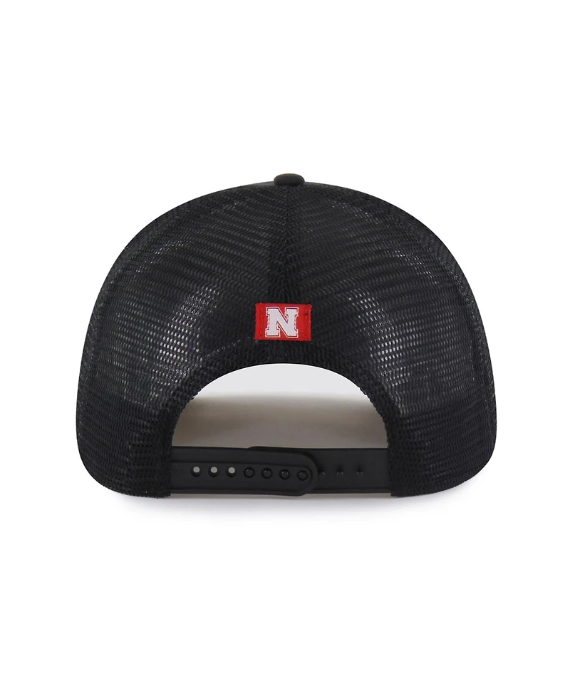 47 Brand Men's and Women's Black Nebraska Huskers brr° Condor Mesh Hitch Adjustable Hat