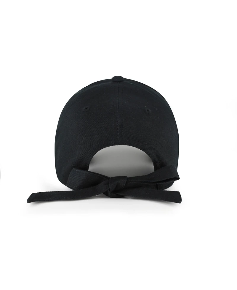 47 Brand Women's Black Pittsburgh Steelers Bow Back Clean Up Adjustable Hat