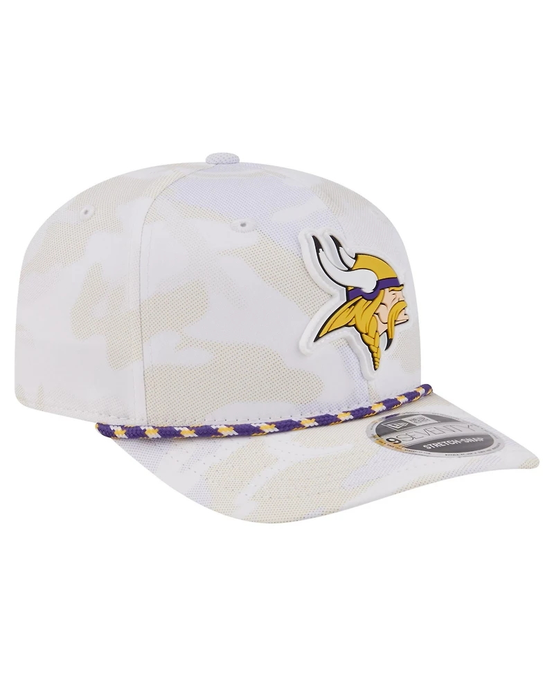 New Era Men's White Minnesota Vikings Camo Rope 9SEVENTY Adjustable Hat