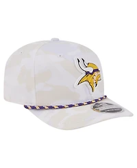 New Era Men's White Minnesota Vikings Camo Rope 9SEVENTY Adjustable Hat
