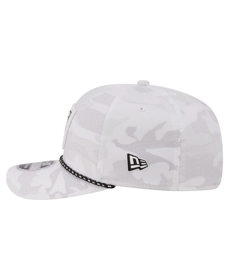New Era Men's White Las Vegas Raiders Camo Rope 9SEVENTY Adjustable Hat