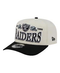 New Era Men's Cream/Black Las Vegas Raiders A-Frame 9FIFTY Snapback Hat