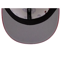 New Era Men's Cream Kansas City Chiefs Oversized Slogan 9FIFTY Snapback Hat