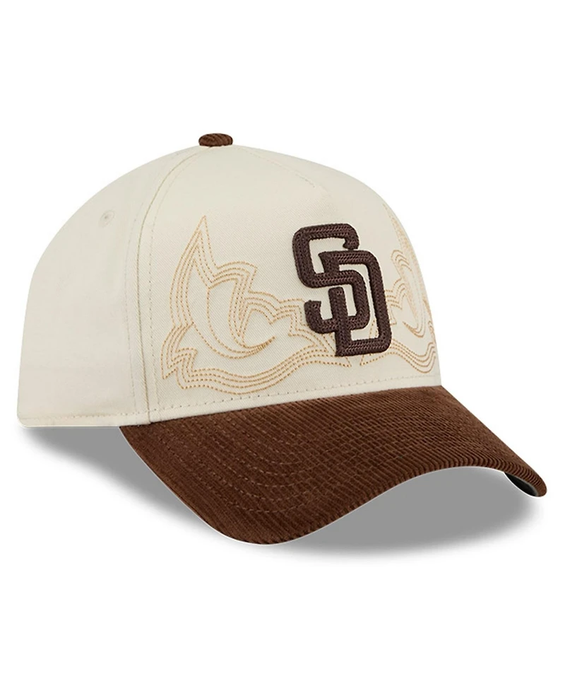 New Era Men's Stone San Diego Padres Western Stitch 9FORTY A-Frame Adjustable Hat