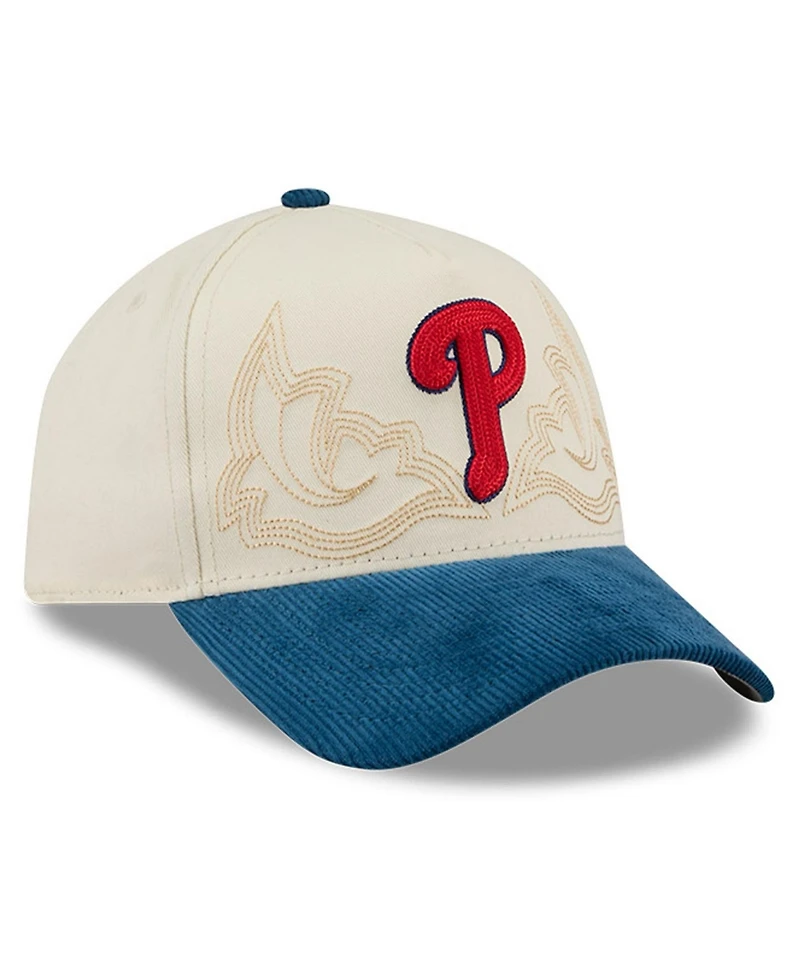 New Era Men's Stone Philadelphia Phillies Western Stitch 9FORTY A-Frame Adjustable Hat