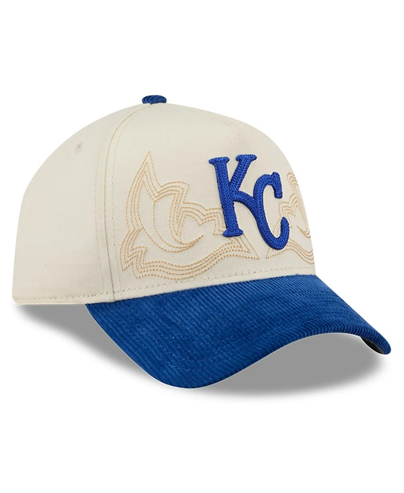 New Era Men's Stone Kansas City Royals Western Stitch 9FORTY A-Frame Adjustable Hat