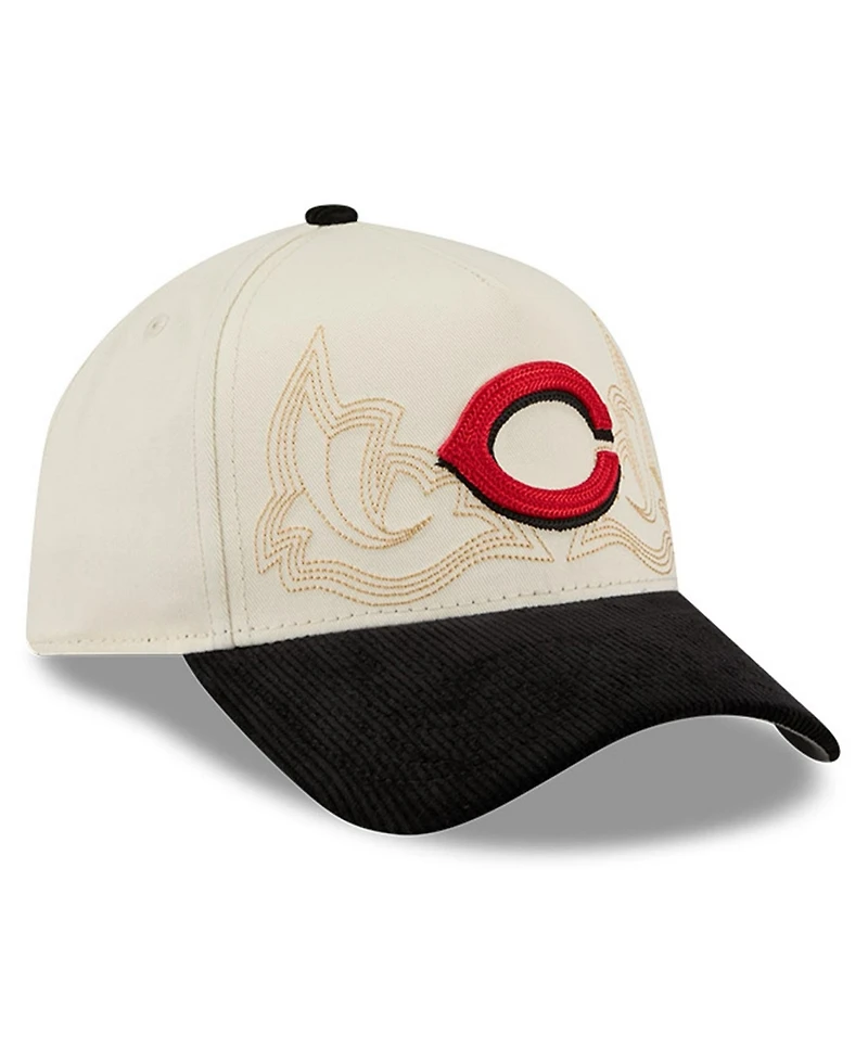 New Era Men's Stone Cincinnati Reds Western Stitch 9FORTY A-Frame Adjustable Hat