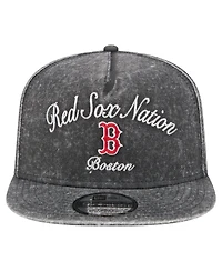 New Era Men's Black Boston Red Sox City Slogan A-Frame 9FIFTY Snapback Hat