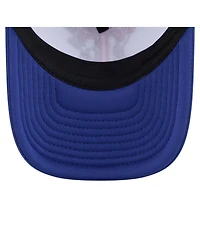 New Era Big Boys and Girls White/Royal Texas Rangers Food A-Frame 9FORTY Trucker Adjustable Hat