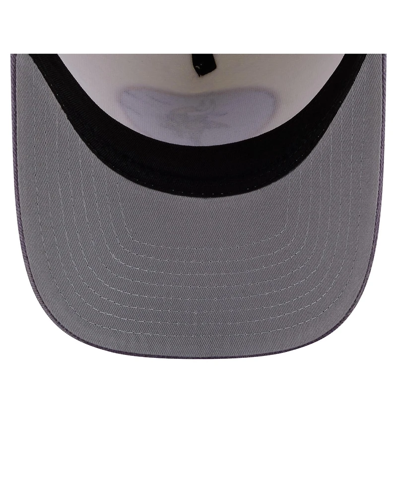 New Era Men's Cream/Purple Minnesota Vikings Washed A-Frame 9FIFTY Snapback Hat