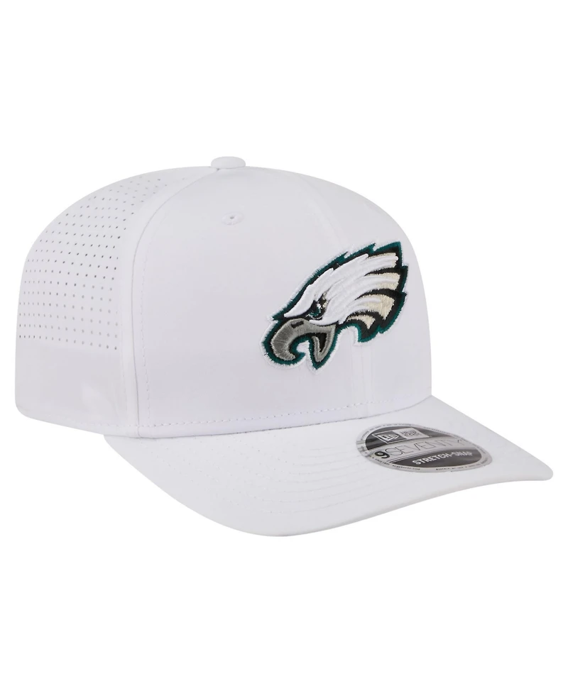 New Era Men's White Philadelphia Eagles Name Plate 9SEVENTY Adjustable Hat