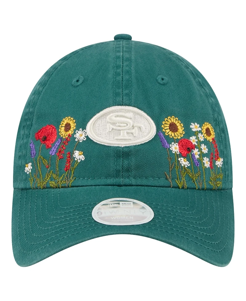 New Era Women's Green San Francisco 49ers Wildflower 9TWENTY Adjustable Hat