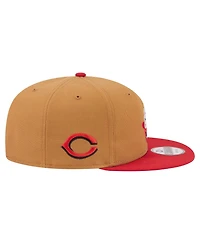 New Era Men's Khaki/Red Cincinnati Reds Ice Cream 9FIFTY Snapback Hat
