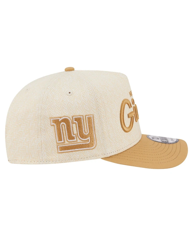 New Era Men's Cream New York Giants Herringbone 9FIFTY A-Frame Snapback Hat