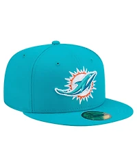New Era Men's Aqua Miami Dolphins 59FIFTY Fitted Hat