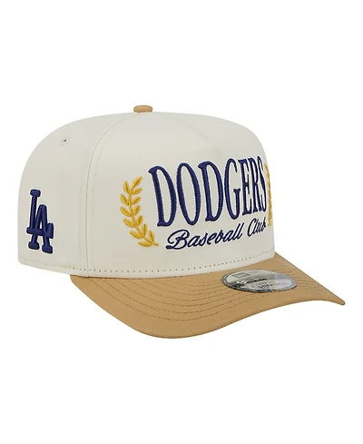 New Era Men's Cream Los Angeles Dodgers Club 9FIFTY A-Frame Snapback Hat