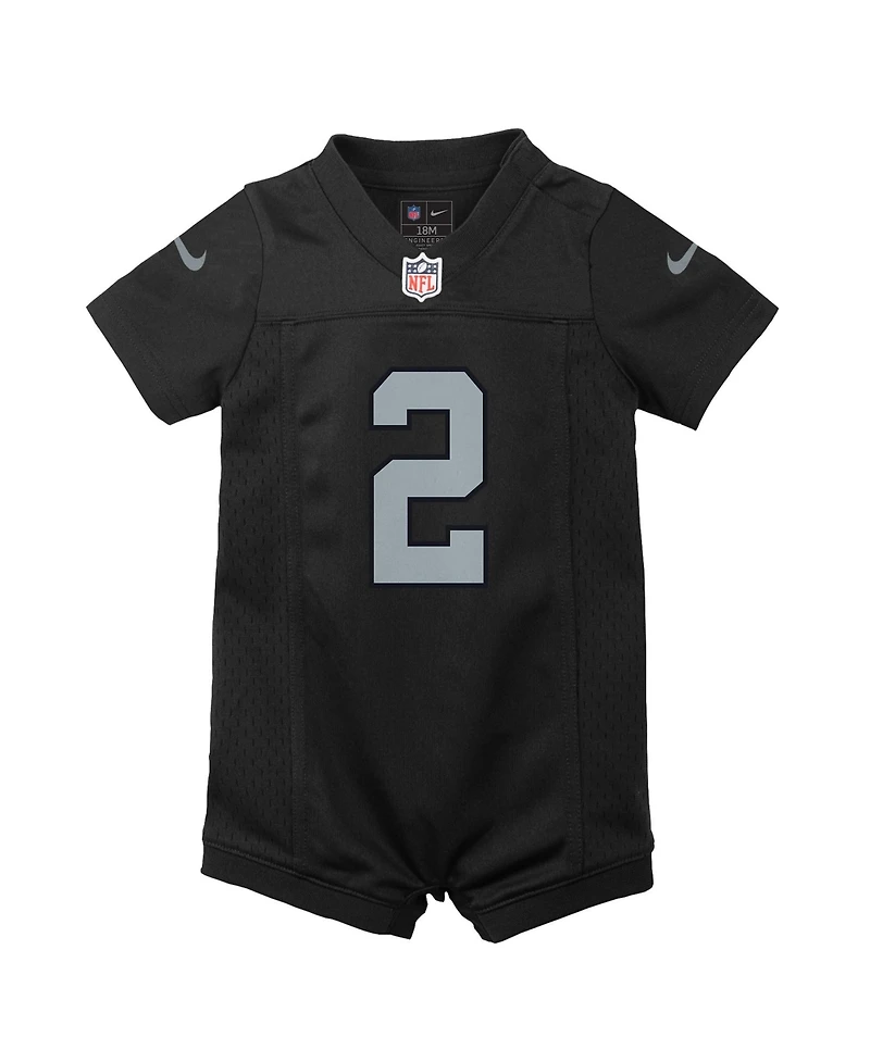 Nike Baby Boys and Girls Ashton Jeanty Black Las Vegas Raiders Romper Game Jersey
