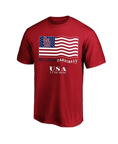 Fanatics Men's Red St. Louis Cardinals Usa 1776-2026 Big Tall T-Shirt