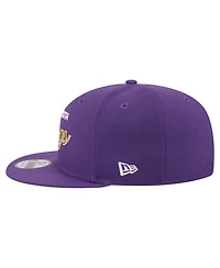 New Era Men's Purple Minnesota Vikings Core Team Script 9FIFTY Snapback Hat