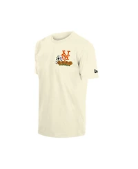 New Era Men's Natural York Mets Dia de los Muertos Sugar Skull T-Shirt