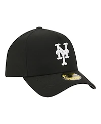 New Era Men's Black York Mets A-Frame 59FORTY Fitted Hat