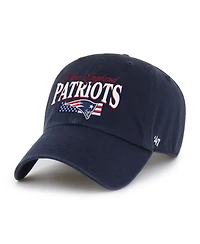 '47 Brand Men's Navy New England Patriots American Flag Clean Up Adjustable Hat