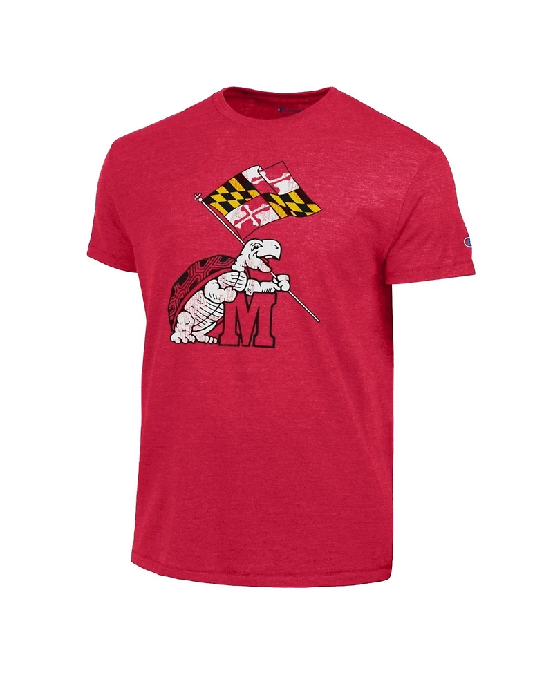 Champion Men's Red Maryland Terrapins Vintage Triumph Tri-Blend T-Shirt