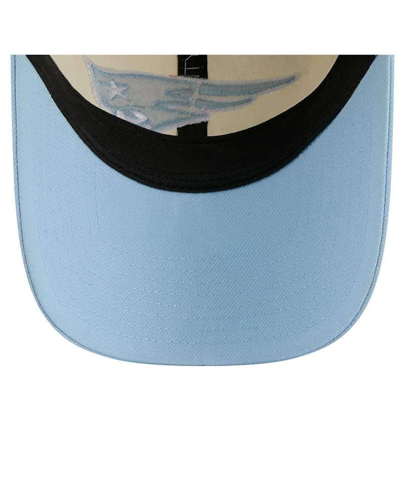 New Era Women's Cream/Coastal Blue New England Patriots 9TWENTY Adjustable Hat