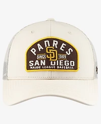47 Brand Men's Cream San Diego Padres Leland Adjustable Trucker Hat