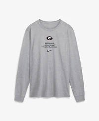 Nike Men's Gray Georgia Bulldogs 2026 Sideline Dri-fit Long Sleeve T-Shirt