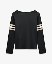 Fanatics Women's New Orleans Saints Team First Coverage Scheme Lace-up Long Sleeve T-Shirt