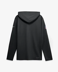 Nike Men's Black Pittsburgh Steelers Big Tall Sideline Game On Lightweight Hooded Long Sleeve Dri-fit Sweatshirts
