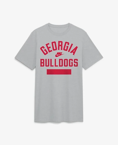 Nike Men's Heather Gray Georgia Bulldogs Arch Wordmark Legacy Tri-Blend T-Shirt