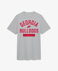 Nike Men's Heather Gray Georgia Bulldogs Arch Wordmark Legacy Tri-Blend T-Shirt