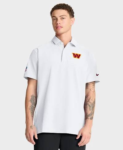 Nike Men's White Washington Commanders Sideline Woven Dri-fit Polo Shirt