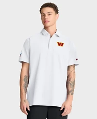 Nike Men's White Washington Commanders Sideline Woven Dri-fit Polo Shirt
